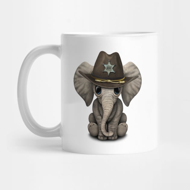 Cute Baby Elephant Sheriff by jeffbartels